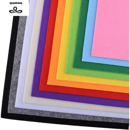 3mm Thick Felt Non Woven Fabric Polyester Cloth For Sewing Dolls Crafts Home Decoration Pattern Bundle 12pcs 30*30cm B-03230X30