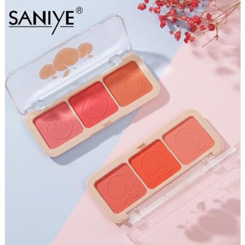 3-in-1 Blush Highlighter Trimming Plate Face Mineral Pigment Blusher Powder Makeup Professional Contour Shadow Cosmetic TSLM1