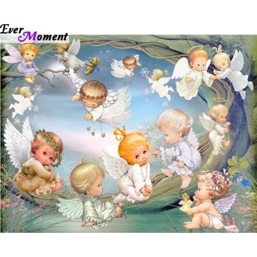 3D diamond embroidery cartoon angel square diamond sets full decorative diy diamond painting diamond cross stitch crystal ASF322