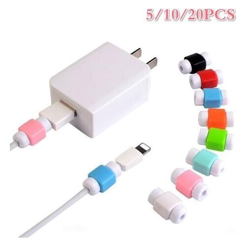 5/10/20PCS USB Cable Protector Saver Earphone Cord Protection Wire Cover 8Pin Data Charger Line Protective Sleeve