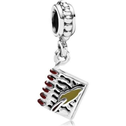 5PCS European Zinc Alloy Pendant Silver Plated Enamel Leaves Journal Diary Charm Fit Bracelet&Bangle Necklace Jewelry Making