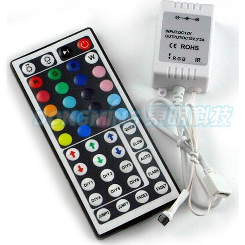 50pcs 12v 72W white box changeable 16 colors 44key led strip remote control, IR rgb controller, rgb controller 44