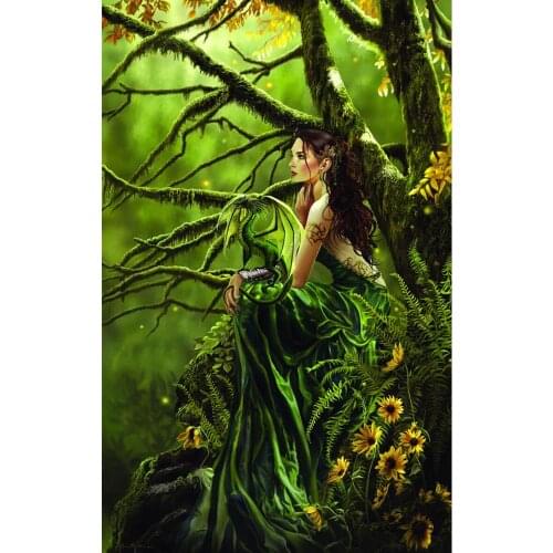 New Diy 5d diamond painting Tree Fairy round diamond mosaic home decoration embroidery pattern cross stitch