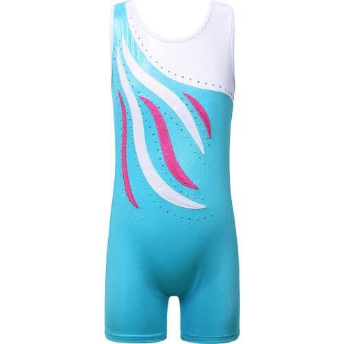 BAOHULU Toddler Sparkle Patchwork Leotards for Girls Sleeveless Gymnastics Leotard Unitards Kids Children Ballet Dance Leotard