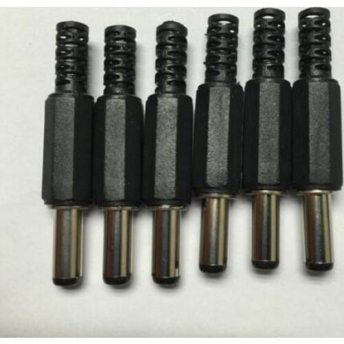 FREE SHIPPING 10 x Black Plastic Cover 2.1x5.5mm Male DC Power Plug Jack Connector