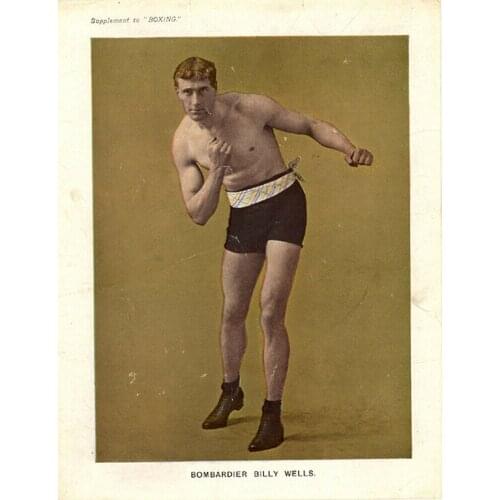 BOMBARDIER BILLY WELLS BRITISH CHAMP BOXING METAL TIN SIGN POSTER WALL PLAQUE