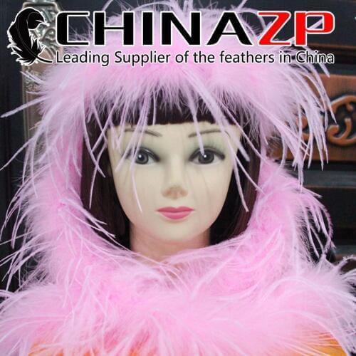 CHINAZP Wholesale 10yards/lot 35gram/piece High Quality Dyed Pink Ostrich Feather Boas and Scarfs