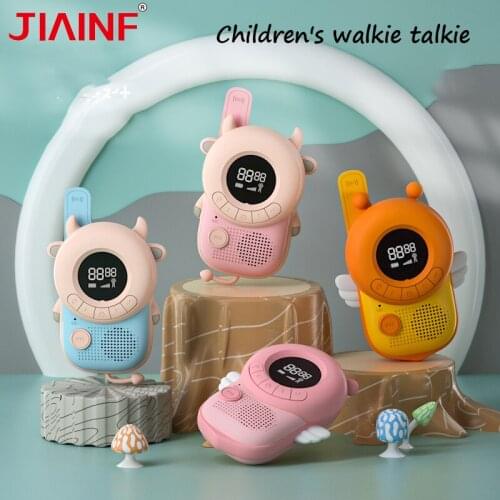 Children Mini Radio Walkie Talkie 2 Pcs With Flashlight Handheld Wireless 3Km Range Usb Smart Spy Toy Holiday Gift For Kids