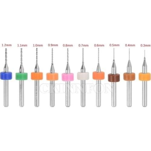 DHL 100set 0.3-1.2mm 10pcs/Set Hard Alloy PCB Print Circuit Board Carbide Micro Drill Bits Tool