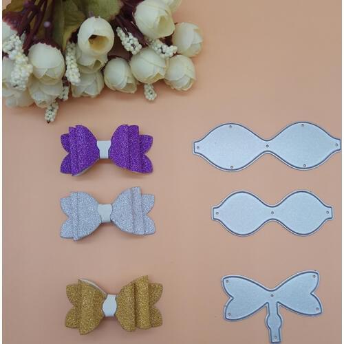 2 Layers Bow bowknot Cutting Dies cutter knife mould Scrapbooking Dies Metal Embossing Stamps and die for Card Making DIY