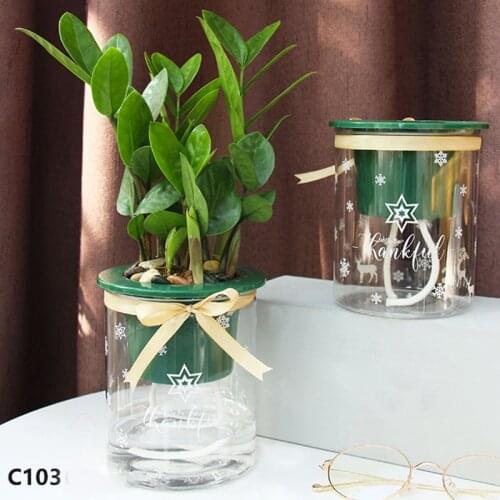 Self Watering Planter Pots Mini Round Design Succulent Plant Pot Indoor Home Garden Modern Decorative Pot HFing