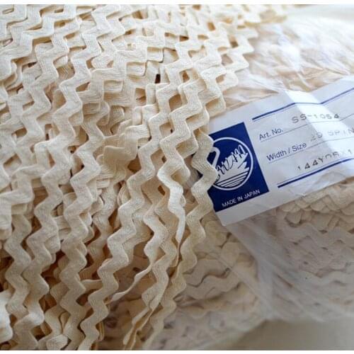 5 Meters/lot 9mm Good Quality Pretty Cotton Zig Beige Vintage Lace Ribbon for Table Curtain Garment Accessories