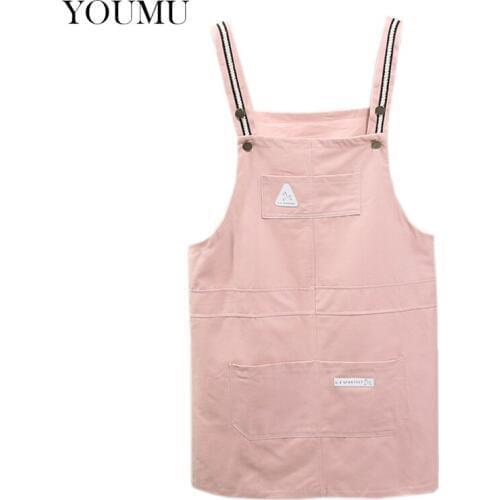 Girls Cotton Sweet Suspender Dress Sleeveless Spaghetti Strap Students Loose Casual Dresses Summer Streetwear 200-441