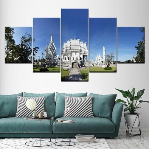 Canvas Painting temple painting 5 Pieces Wall Art Painting Modular Wallpapers Poster Print for living room Home Decor