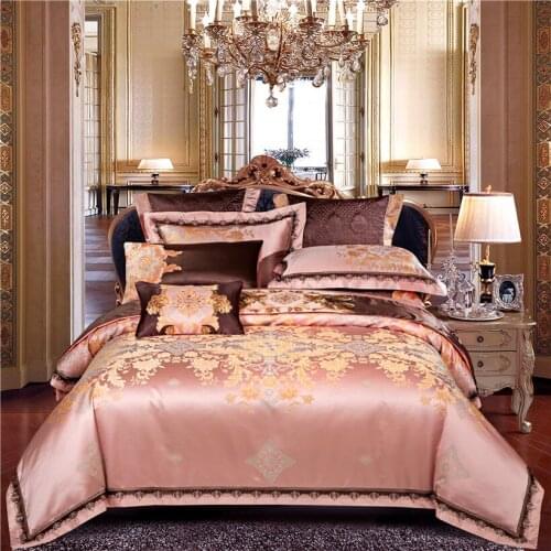 Royal Egyptian embroidery luxury Queen King 4/6 oversize bed covers oversize bed sheets down quilt covers pillowcases