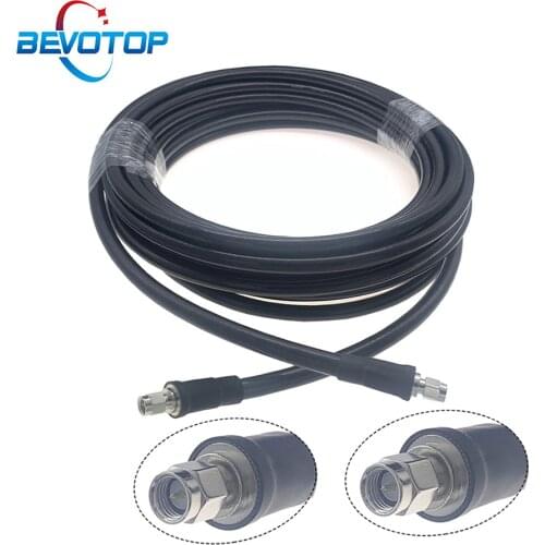 LMR400 Cable SMA Male to SMA Male Plug 50 Ohm 50-7 Low Loss Coaxial Pigtail Adapter WIFI Antenna Extension Signal Booster Jumper