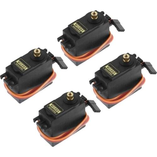 MG995 180° RC Parts High Torque Metal Gear RC Parts RC Servo Motor For Boats Helicopter Car Set RC Parts 4PC
