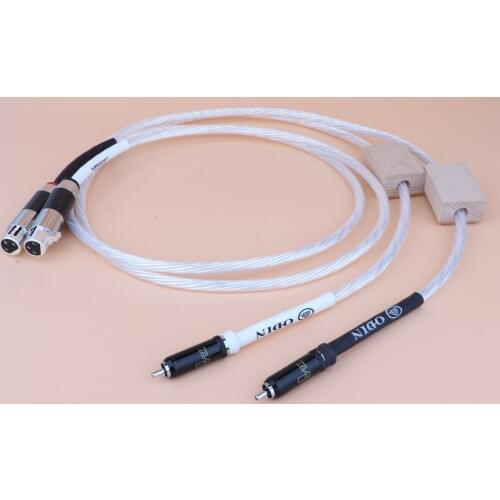 One Pair Hi-end Silver Plated Shield Hifi Data Cable ODIN NORDOST Male Female RCA XLR Audio Cable Extend Cord Wire