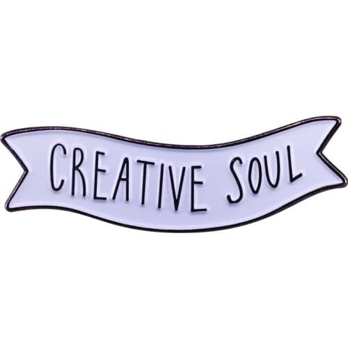 Creative soul lapel pin unique jackets hat art accessory