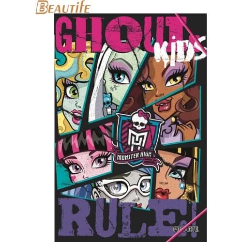 Custom Monster high Art Canvas Poster Print Movie Picture for Living Room Wall Decor Wall art Posters home decor