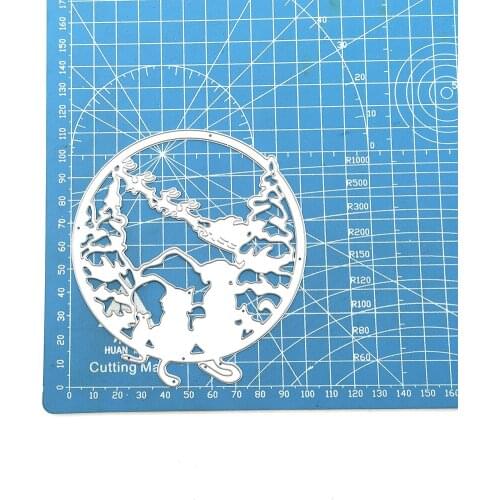 Julyarts Circle Chrismas Dies Stencils Scrapbook Cutting Dies 2020 Photo Album Decorative Embossing Die Cut