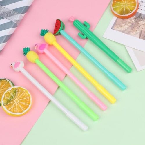 Cactus Pens 30 PCS Pens Black Gel Ink Pens Cactusballpoint pen creative novelty writing pen stationery supplies for children