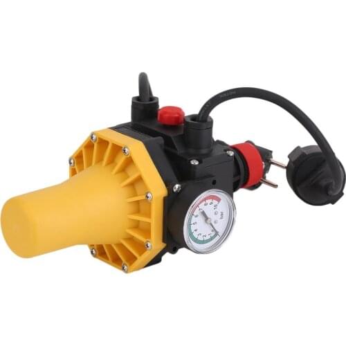 EU PLUG PC03.C Shortage Protective Water Pump Automatic Pressure Control Electronic Switch With Pressure Gauge Plug Socket Wires