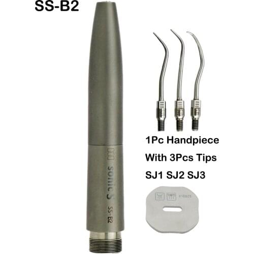 Dental Sonic Air Scaler Handpiece SS B2 NSK Hygienist SJ1 SJ2 SJ3 Tip 2 Holes