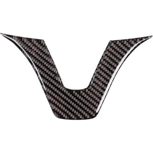 Carbon Fiber Interior Sticker, Steering Wheel Emblem Sticker,Fit for Mercedes C-Class W204 W205