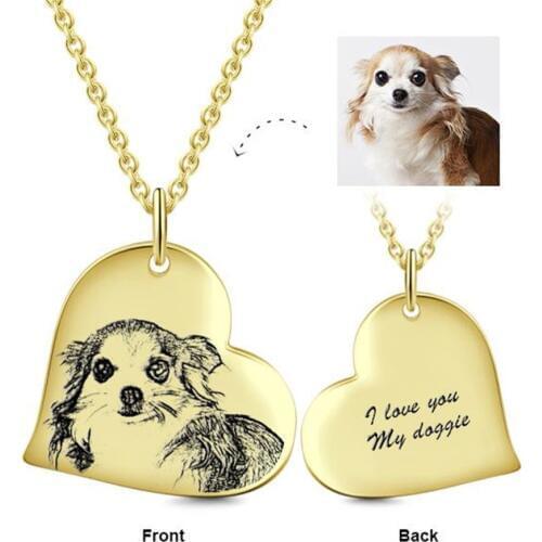 YFN 925 Sterling Silver Custom Love Heart Personalized Engraved Photos Necklace Adjustable Customize Necklace 925 Silver Chains