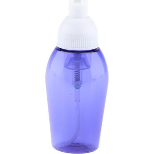 Pack of 1 Blue Plastic Foamer Bottle Pump Travel Size Soap Dispenser, 80ml/2.7 oz