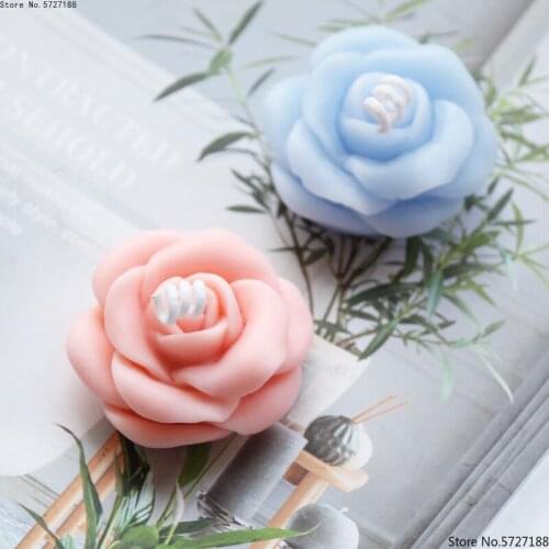 2 Rose Flower candle mold for candle Making silicone DIY Handmade soap molds Aromatherapy plaster mold