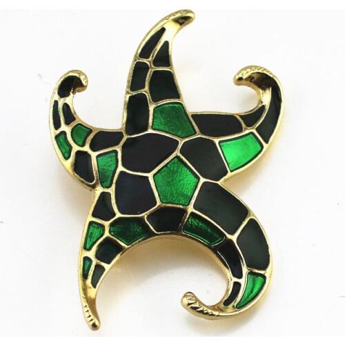 2020 new Ocean World retro style Enamel alloy starfish fashion delicate brooch