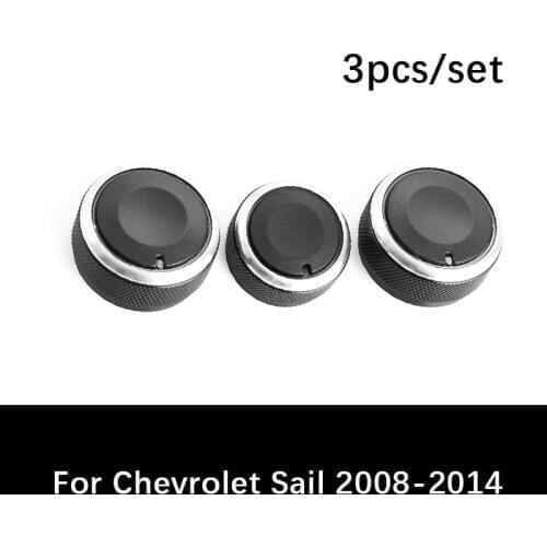 3pcs/set car ac knob switch conditioning heat control switch ac knob For Chevrolet Sail 2008 to 2014 Auto Car Accessories