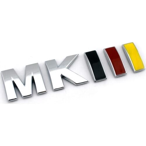 3D MK3 4 5 6 Lettering Car Rear Trunk Emblem Badge logo sticker Decal for VW golf Jetta MKIII MKIV MKV MKVI