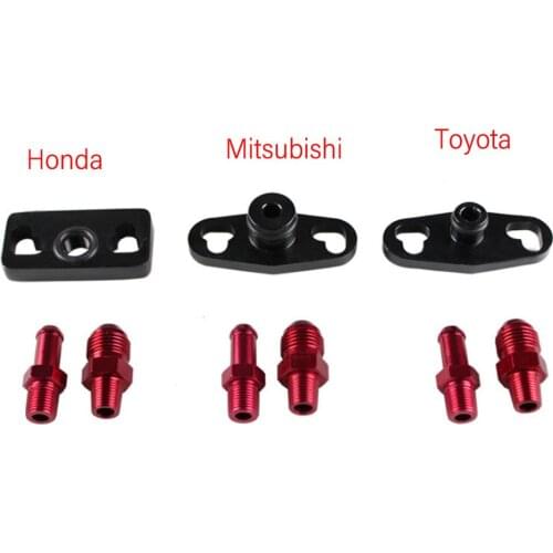 Car Aluminium Alloy Fuel Rail Pressure Regulator Adapter Perfect Matching with Fittings For Honda Toyota Mitsubishi