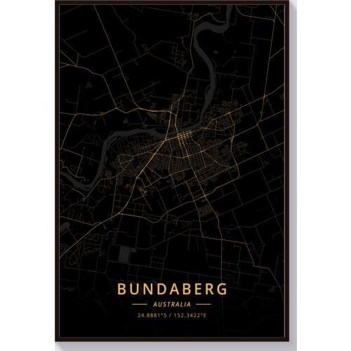 Bundaberg Cairns Canberra Coffs Harbour Darwin Geelong Australia Poster