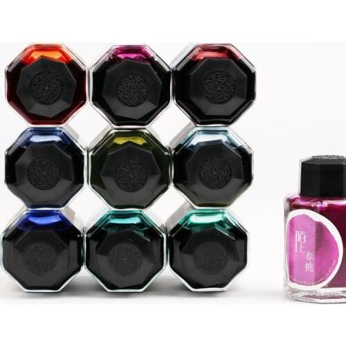 10 colors option Chinese style ink fit for fountain pen, glass dip pen color ink,60ml/bottle