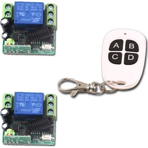 DC 12V 1CH 10A Wireless Remote Control Light Switch Remote ON/OFF Mini Receiver With Case 315Mhz/433Mhz