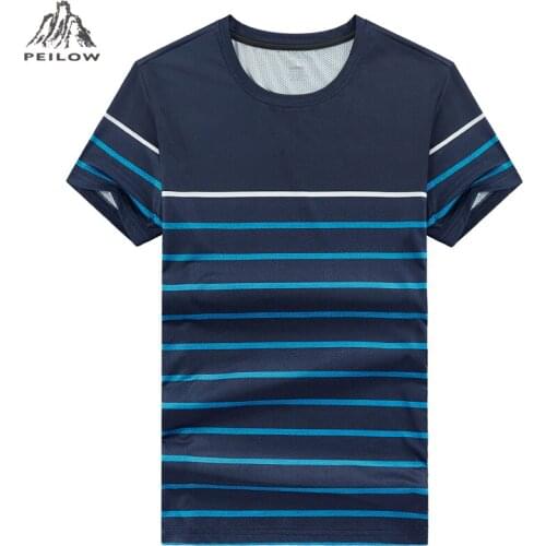 Oversize 7XL 8XL Mens T-shirt Summer Quick Dry 3D Stripe Hip Hop T Shirt Male Harajuku Streetwear Casual Shirts Tops Clothing