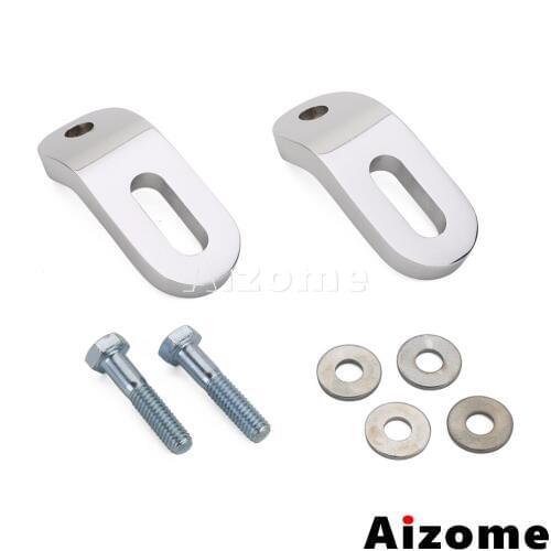Chrome Motorcycle Touchless Tie-Downs Tie Down Steel Bracket Kit For Harley Touring Road King Road Glide Electra Glide 1995-2017