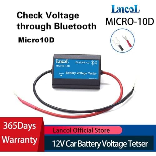 Lancol Micro10D New-Updated Mini Digital Voltmeter Volt Voltage Meter Phone Display With Bluetooth For Andorid Only In Stocks