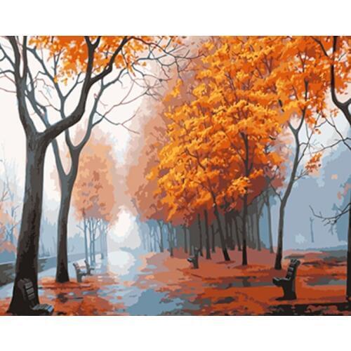 PAINTBOY Framed Pictures Painting By Numbers Landscape Handwork Canvas Oil Painting Home Decor For Living Room GX4147