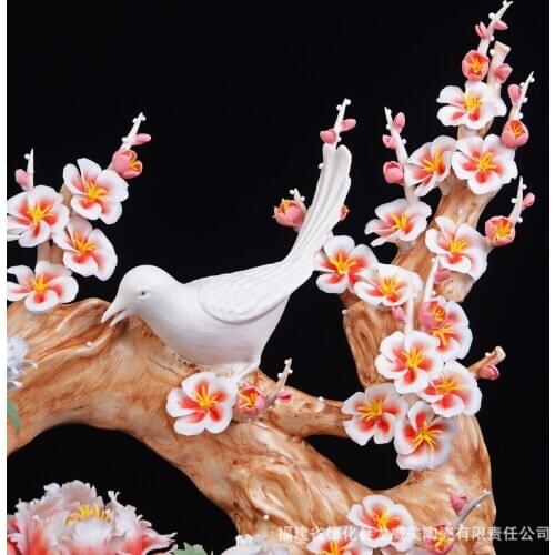 Double celebration ceramic crafts ornaments home office Decoration upscale gift business gifts handmade porcelain