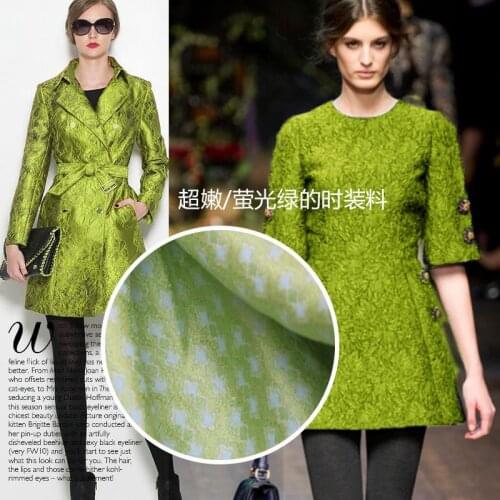 LEO&LIN Suit style clothes super soft fluorescent green fashion material 35 patchwork (1 meter)