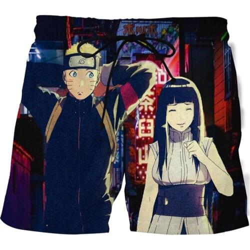 Summer Fashion Cartoon Ninja Beach Pants 3D Printed Mens Anime Fun Casual Shorts Summer Swimming Shorts Mens Oversized Shorts