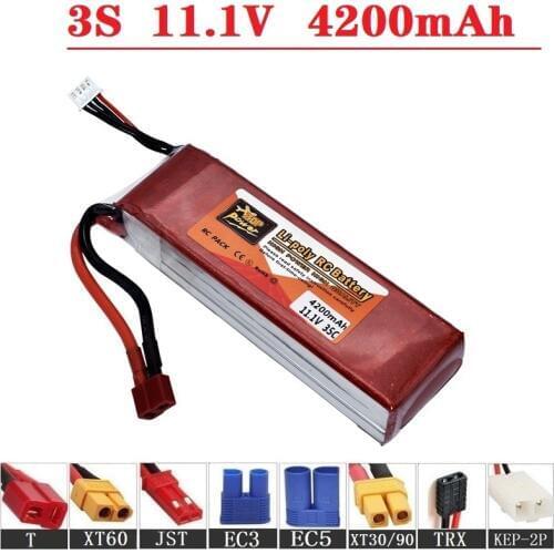 11.1v 4200mAh 35C Lipo Bettary for Rc Helicopter Car boat Airplane toys Robots 11.1v Rechargeable Li-Polymer battery 3s battery