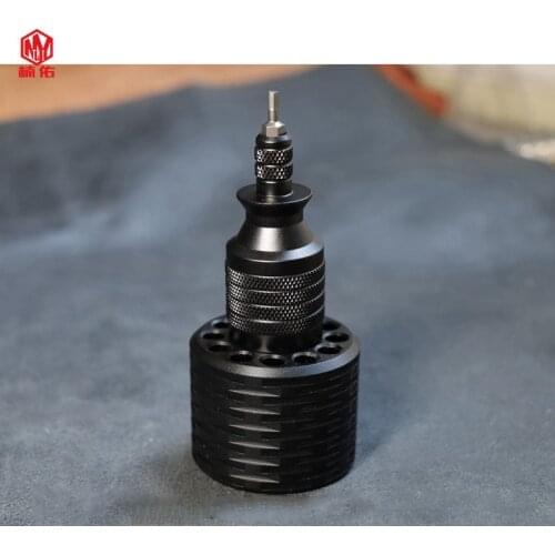 Aluminum Alloy Outdoor Multifunctional Big Head Screwdriver Palm Screwdriver Drill Bit EDC Outdoor Pocket Tool