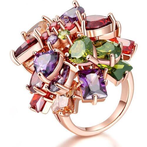 OCIKI Rings With Cubic Zirkonia For Women