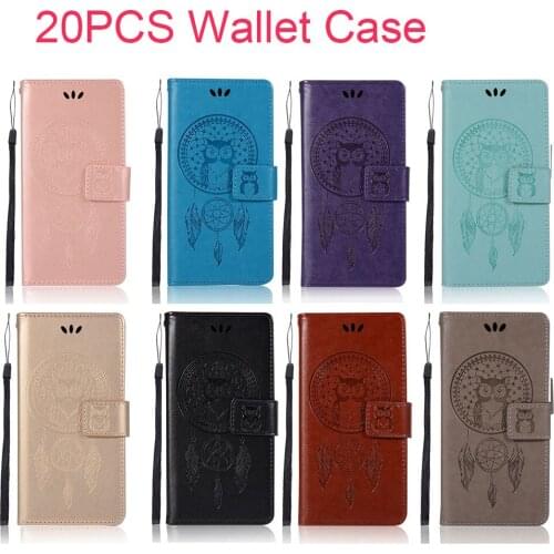 20PCS Wholesale Flip Leather wallet Case For asusZenFone 3 4 5 Max M1 Pro M1 Go Live ZB555KL ZB602KL ZB631KL ZB501KL cover bag